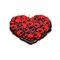 1, 4 or 20 Pieces: Red Punk Rocker Valentine&#x27;s Day Heart Charm with Skulls Charm: Double Sided